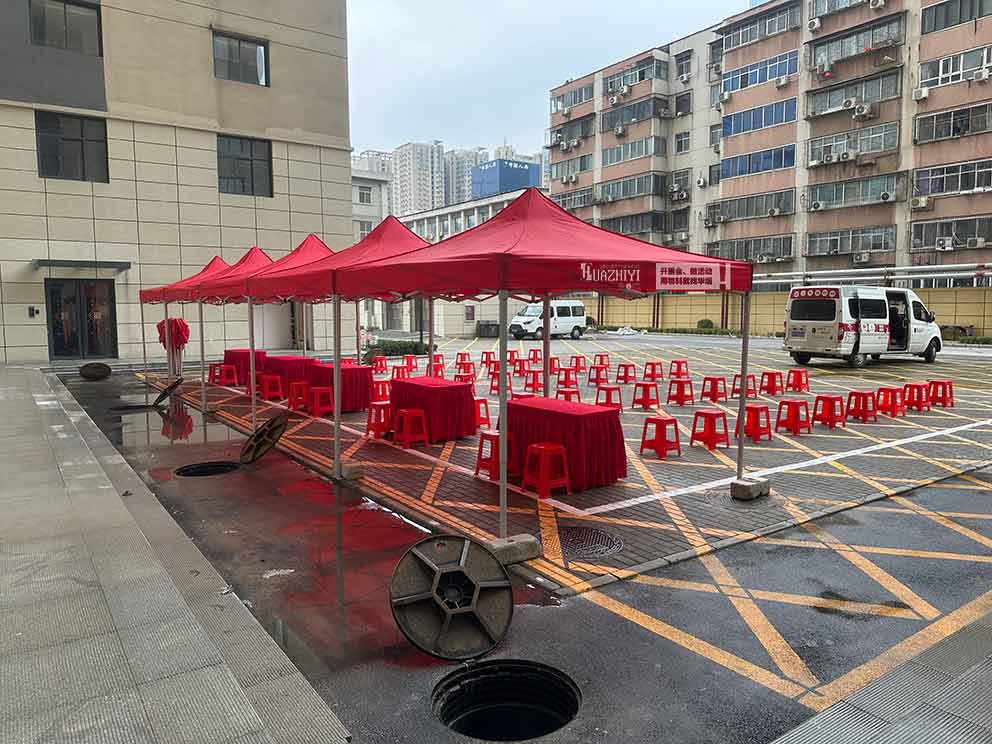 華熠帳篷出租現身鄭州豐產路交房會活動