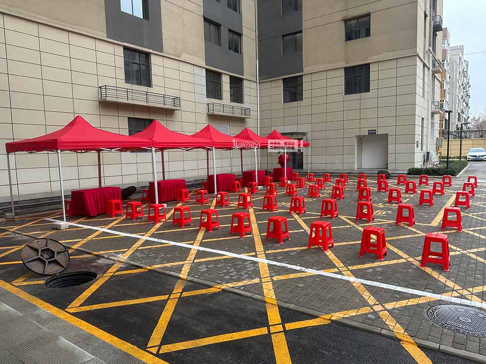 華熠帳篷出租現身鄭州豐產路交房會活動